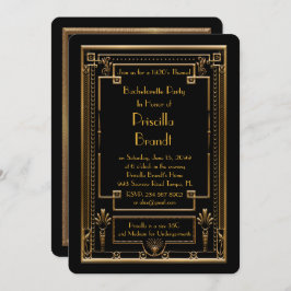 Invitación a la fiesta de la soltera, gran Gatsby,