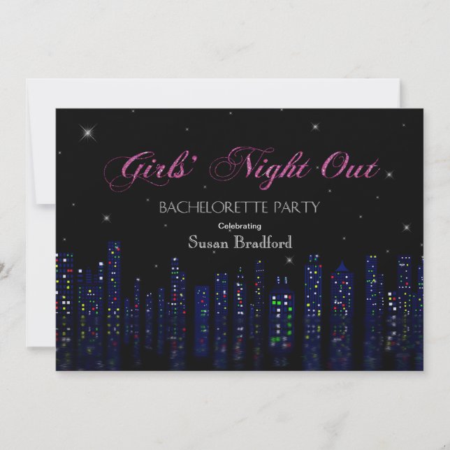 Invitación a la fiesta de la soltera - Noche de Ch (Anverso)