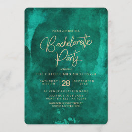 Invitación a la fiesta de la soltera verde esmeral