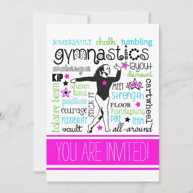 Invitación a la fiesta de la tipografía de gimnasi (Anverso)