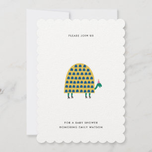 Invitación a la fiesta de la tortuga en Baby Showe