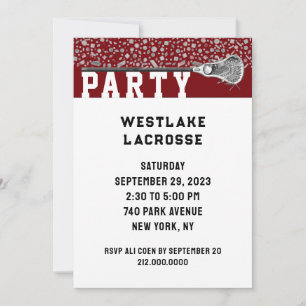 Invitación a la fiesta de Lacrosse
