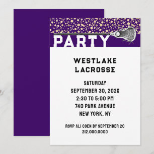 Invitación a la fiesta de Lacrosse