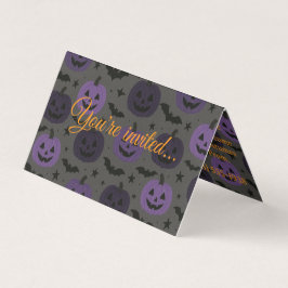Invitación a la fiesta de las calabazas moradas y 