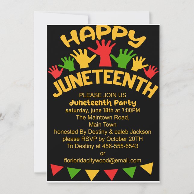 Invitación a la fiesta de las celebraciones del 19 (Anverso)