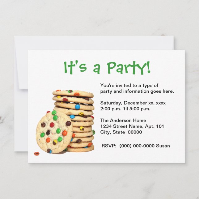 Invitación a la fiesta de las cookies (Anverso)
