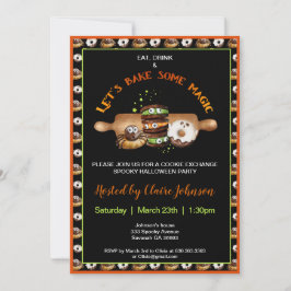 Invitación a la fiesta de las cookies de Halloween