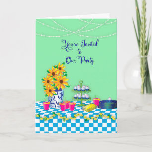 Invitación a la fiesta de las Damas de Luncheon Bl