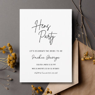 Invitación a la fiesta de las gallinas blancas sim