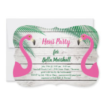 Invitación a la Fiesta de las Gallinas Flamingo Be