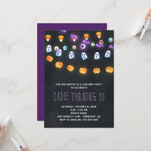 Invitación a la fiesta de las luces de calabaza de (Anverso/Reverso In Situ)