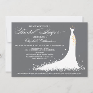 Invitación a la fiesta de las novias con Boda (gri