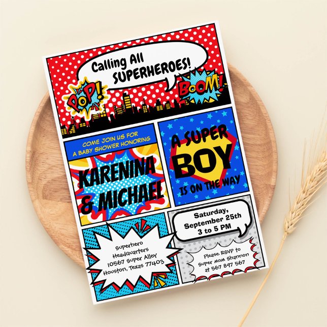 Invitación a la fiesta de las parejas de superhéro (Subido por el creador)