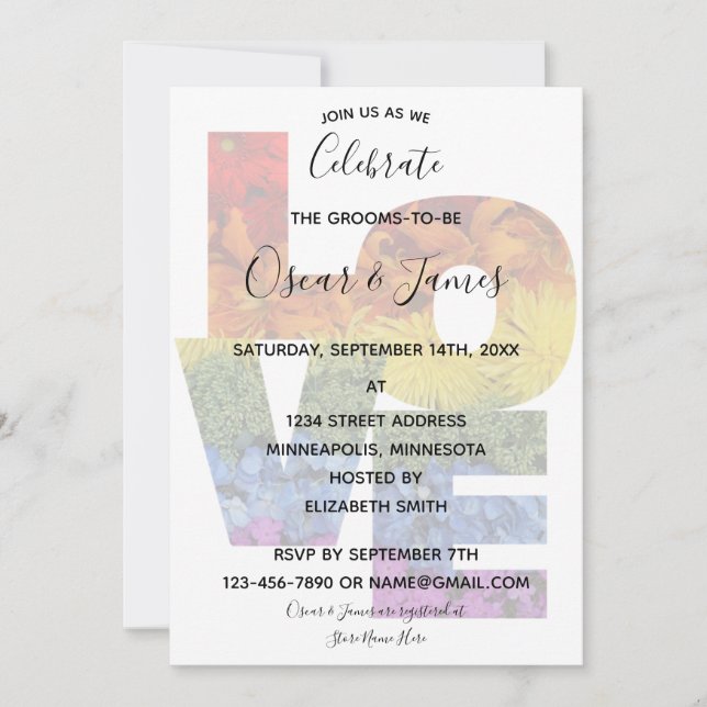 Invitación a la fiesta de las personas del mismo s (Anverso)