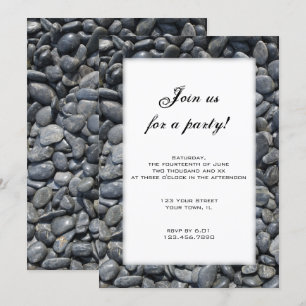 Invitación a la fiesta de las piedritas negras sua