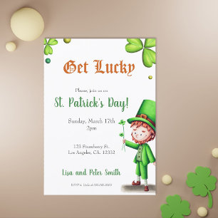 Invitación a la fiesta de Leprechaun St. Patrick