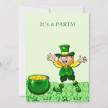 Invitación a la fiesta de Leprechaun St. Patrick
