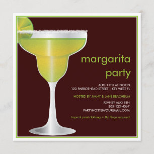 Invitación a la fiesta de Lime Paradise Margarita