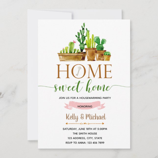 Invitación a la fiesta de limpieza de casas clave (Anverso)