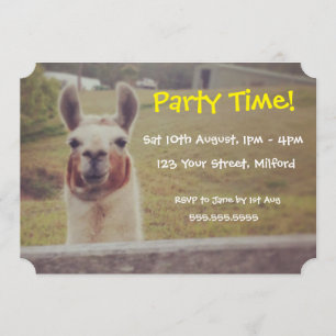 Invitación a la fiesta de Llama