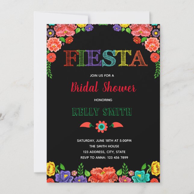 invitación a la fiesta de lluvia de regalos para l (Anverso)
