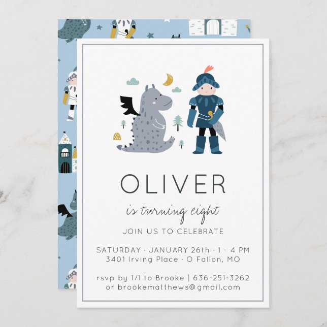 Invitación a la fiesta de los caballeros y los dra (Anverso / Reverso)