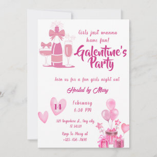 Invitación a la fiesta de los Chicas de acuarela