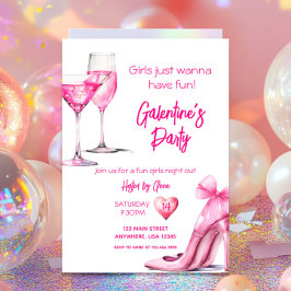 Invitación a la fiesta de los Chicas de acuarela