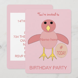 Invitación a la fiesta de los Chicas de cumpleaños