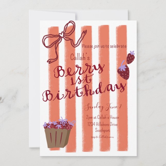 Invitación a la fiesta de los Chicas de cumpleaños (Anverso)