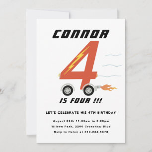 Invitación a la fiesta de los cuatro cumpleaños de