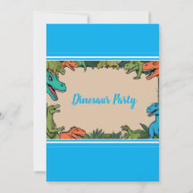 Invitación a la fiesta de los dinosaurios infantil