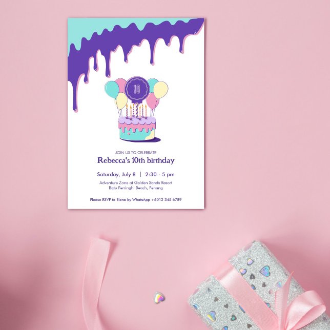 Invitación a la fiesta de los dulces de algodón (Subido por el creador)