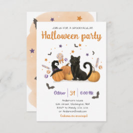 Invitación a la fiesta de los dulces de Halloween