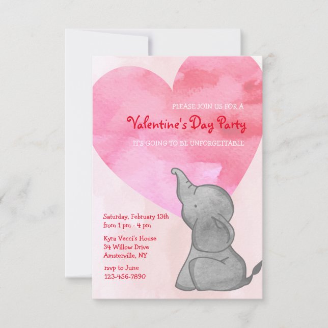 Invitación a la fiesta de los El día de San Valent (Anverso)