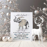 Invitación a la fiesta de los Elefantes Blancos Fe<br><div class="desc">Celebra las vacaciones con este lindo Elefante Blanco y Navidades suéteres feos. Presenta un elefante blanco con su suéter feo. Ideal para el intercambio de regalos. El aspecto es moderno y limpio,  con una combinación de colores neutros.</div>