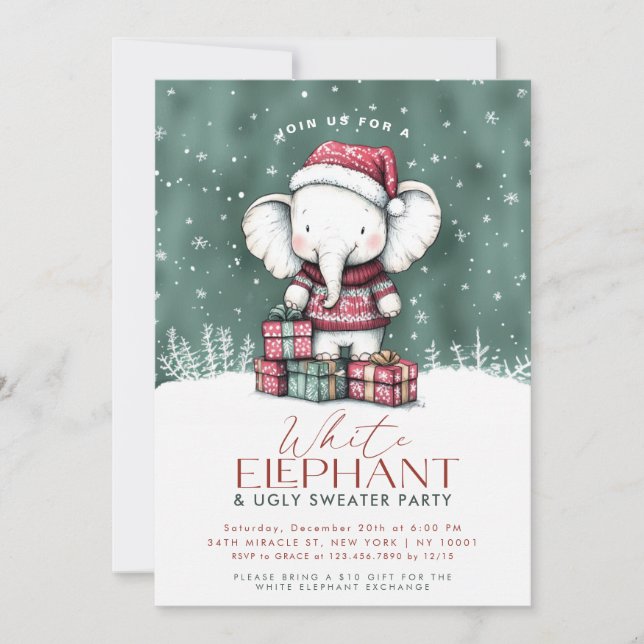 Invitación a la fiesta de los Elefantes Blancos Fe (Anverso)