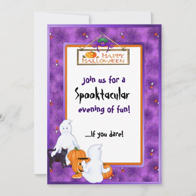 Invitación a la fiesta de los fantasmas de Hallowe (Anverso)