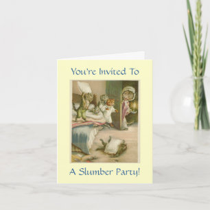 Invitación a la fiesta de los gatitos vintage