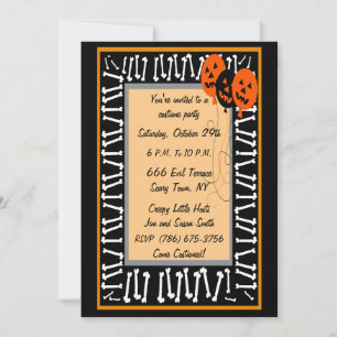 Invitación a la fiesta de los globos de calabaza f