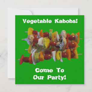 Invitación a la fiesta de los Kabobs de barbacoa