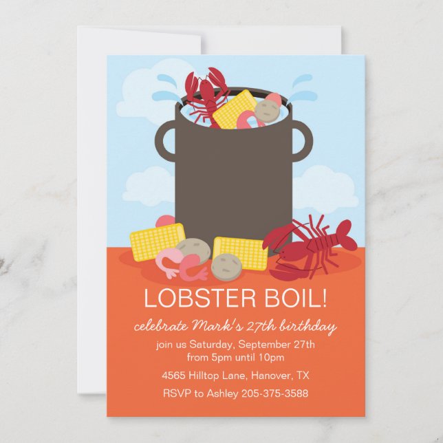 Invitación a la fiesta de los Lobster (Anverso)