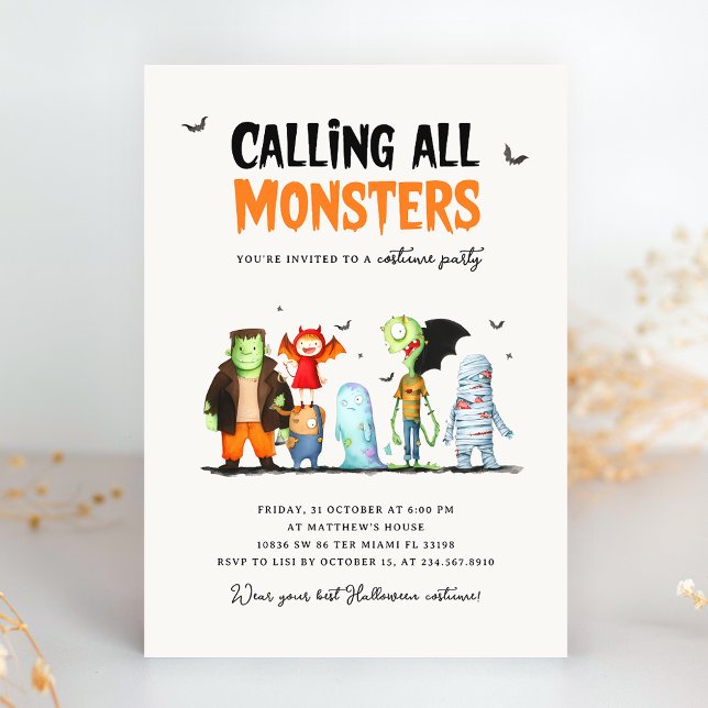 Invitación a la fiesta de los Monstruos de Hallowe (Subido por el creador)