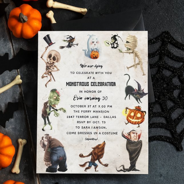 Invitación a la fiesta de los monstruos - Monstruo (Subido por el creador)