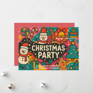 Invitación a la fiesta de los Navidades clásicos -