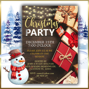Invitación a la fiesta de los Navidades de Barn Wo