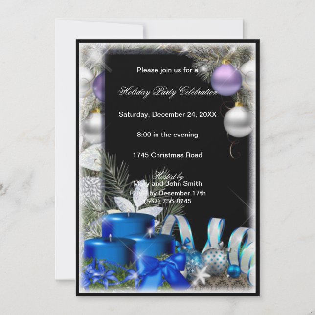 Invitación a la fiesta de los Navidades de Blue Ca (Anverso)