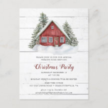 Invitación a la fiesta de los Navidades de cabina