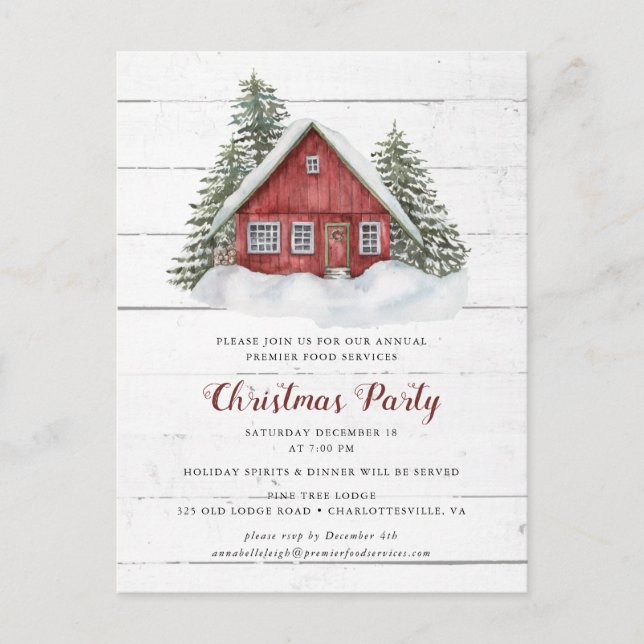 Invitación a la fiesta de los Navidades de cabina  (Anverso)