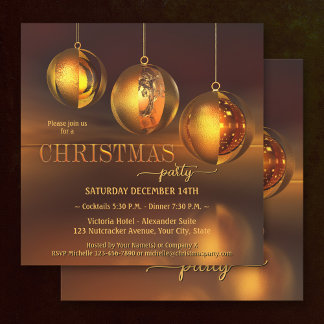 Invitación a la fiesta de los Navidades de Golden